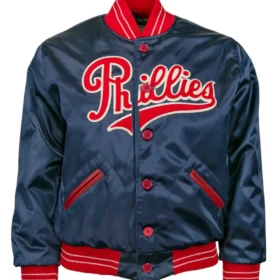 Philadelphia Phillies 1937 Authentic Satin Navy Varsity Jacket