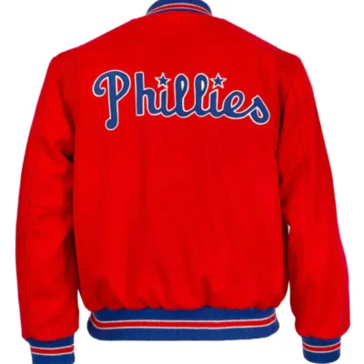 Philadelphia Phillies Authentic Red Wool Varsity Jacket