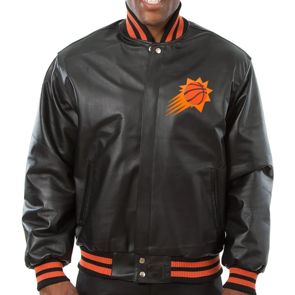 Phoenix Suns Basketball players Leather Varsity Jacket