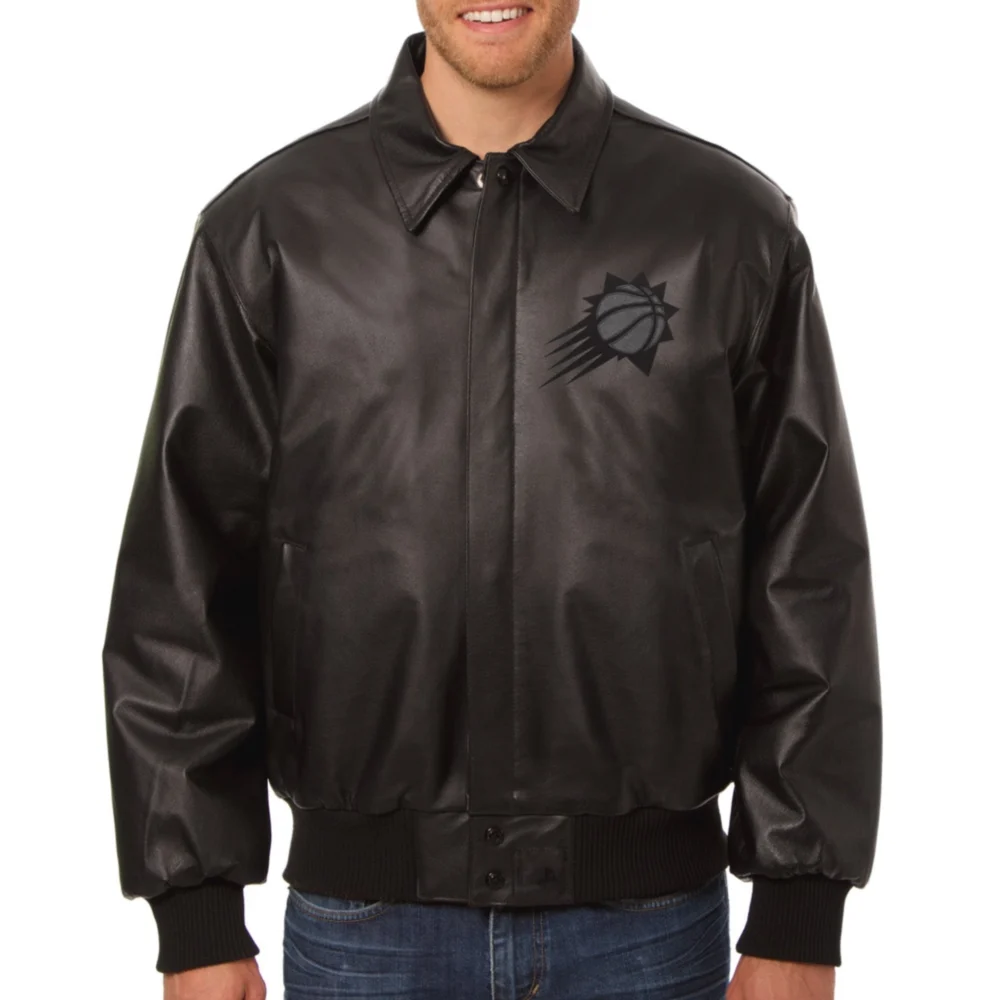 Phoenix Suns Bomber Varsity Leather Jacket