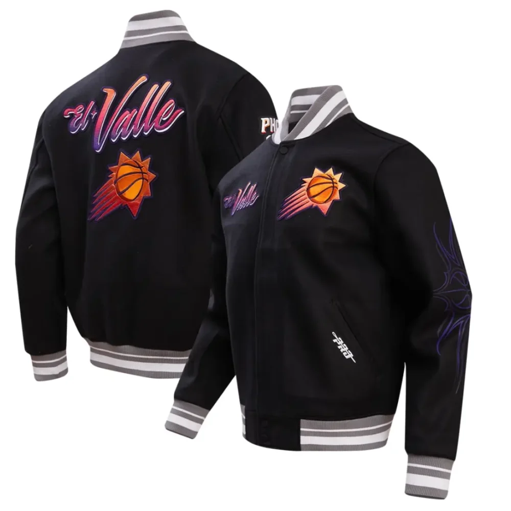 Phoenix Suns Classic Black Wool Varsity Jacket