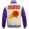 Phoenix Suns Classic Rib Wool & Leather Varsity Jacket