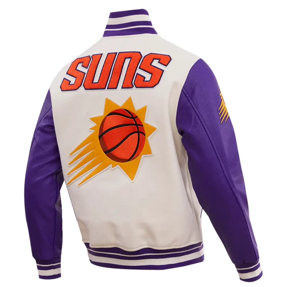 Phoenix Suns Classic Rib Wool & Leather Varsity Jacket