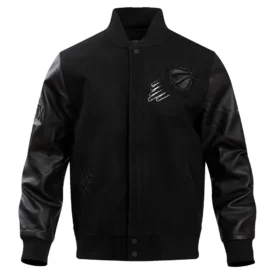 Phoenix Suns Triple Black Wool & Leather Varsity Jacket