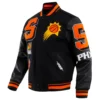 Phoenix Suns Team players Wool & Leather Varsity Jacket