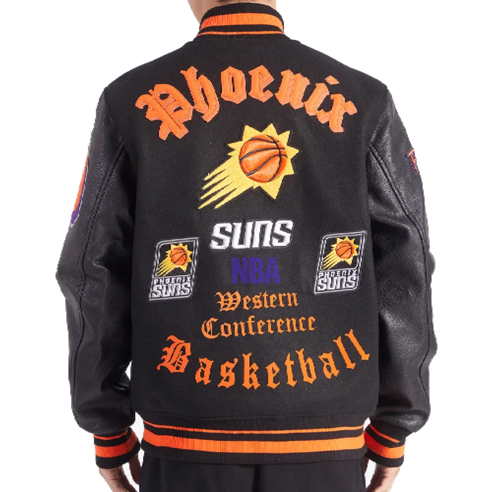 Phoenix Suns Wool & Leather Varsity Jacket