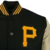 Pittsburgh Pirates Black Wool & Leather Varsity Jacket