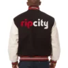 Portland Trail Blazers Wool & Leather Varsity Jacket