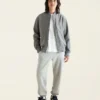 Root Classic Grey Wool & Leather Varsity Jacket