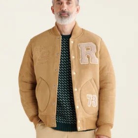 Roots Shearling Camel Varsity Jacket