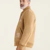 Roots Shearling Camel Varsity Jacket