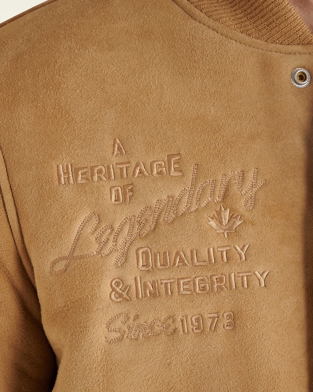 Roots Shearling Camel Varsity Jacket