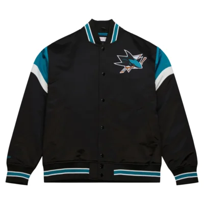 San Jose Sharks Black Varsity Jacket