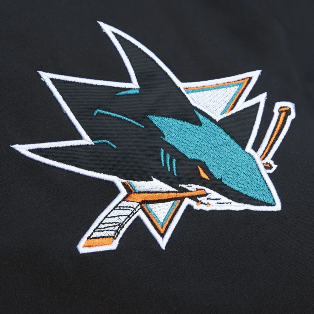 San Jose Sharks Black Varsity Jacket