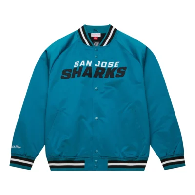 San Jose Sharks Current Logo Sky Blue Varsity Jacket