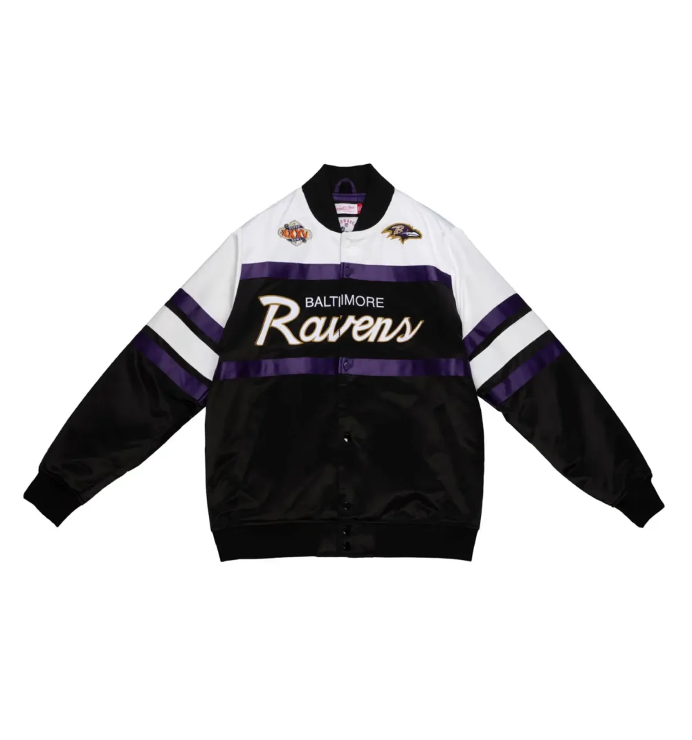 Script Heavyweight Satin Jacket Baltimore Ravens