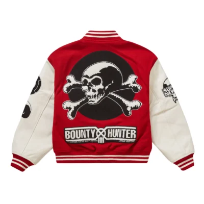 Supreme Bounty Hunter Red Wool & Leather Varsity Jacket