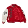 Supreme Bounty Hunter Red Wool & Leather Varsity Jacket