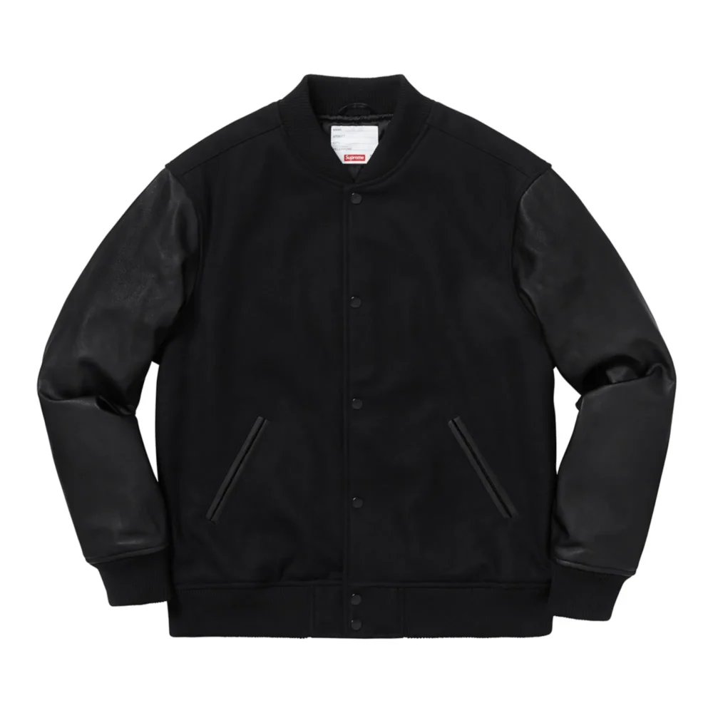 Supreme Motion Logo Black Varsity Jacket