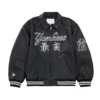 Supreme New York Yankees Kanji Black Leather Jacket