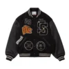 Supreme Tiger Black Wool & Leather Varsity Jacket