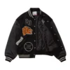 Supreme Tiger Black Wool & Leather Varsity Jacket