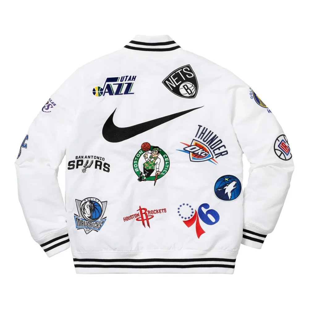 Supreme Nike/NBA Teams Warm-Up White Jacket