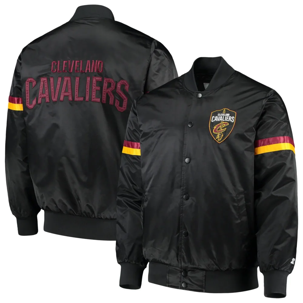 The Champ Starter Cleveland Cavaliers Satin Varsity Jacket