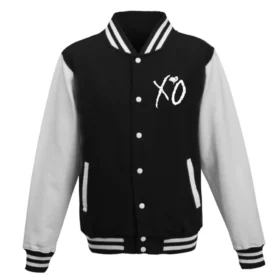 The Weeknd XO Black & White Varsity Jacket