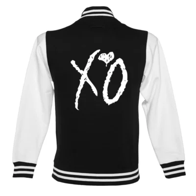 The Weeknd XO Black & White Varsity Jacket