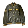 The Weeknd XO Black & Yellow Leather Varsity Jacket