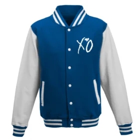 The Weeknd XO Royal Blue & White Wool Varsity Jacket