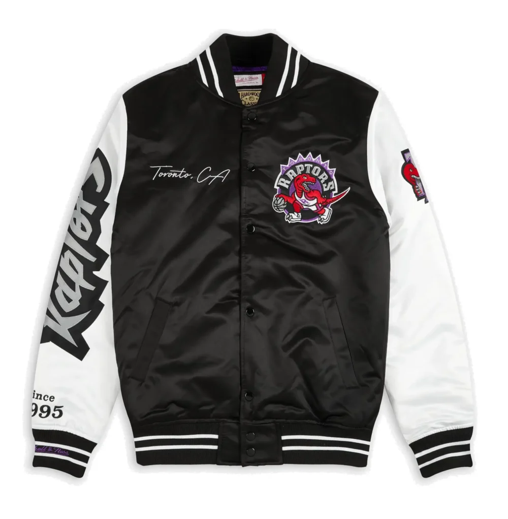 NBA Toronto Raptors Team Origins Satin Varsity Jacket