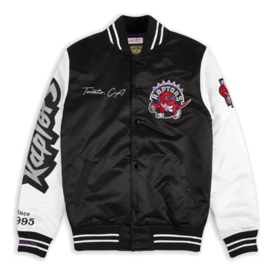 NBA Toronto Raptors Team Origins Satin Varsity Jacket