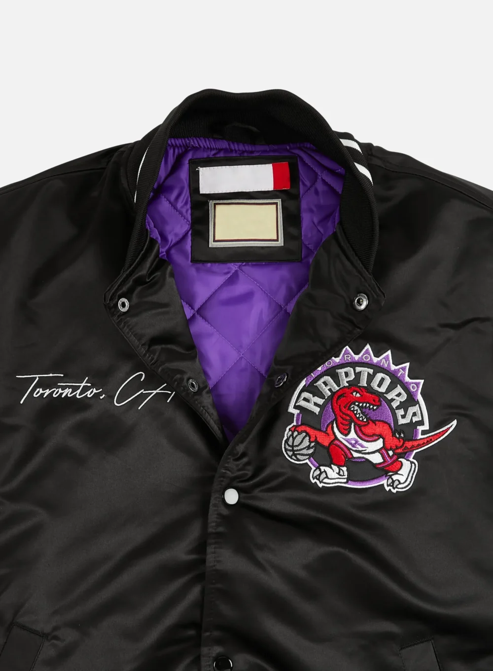 NBA Toronto Raptors Team Origins Satin Varsity Jacket