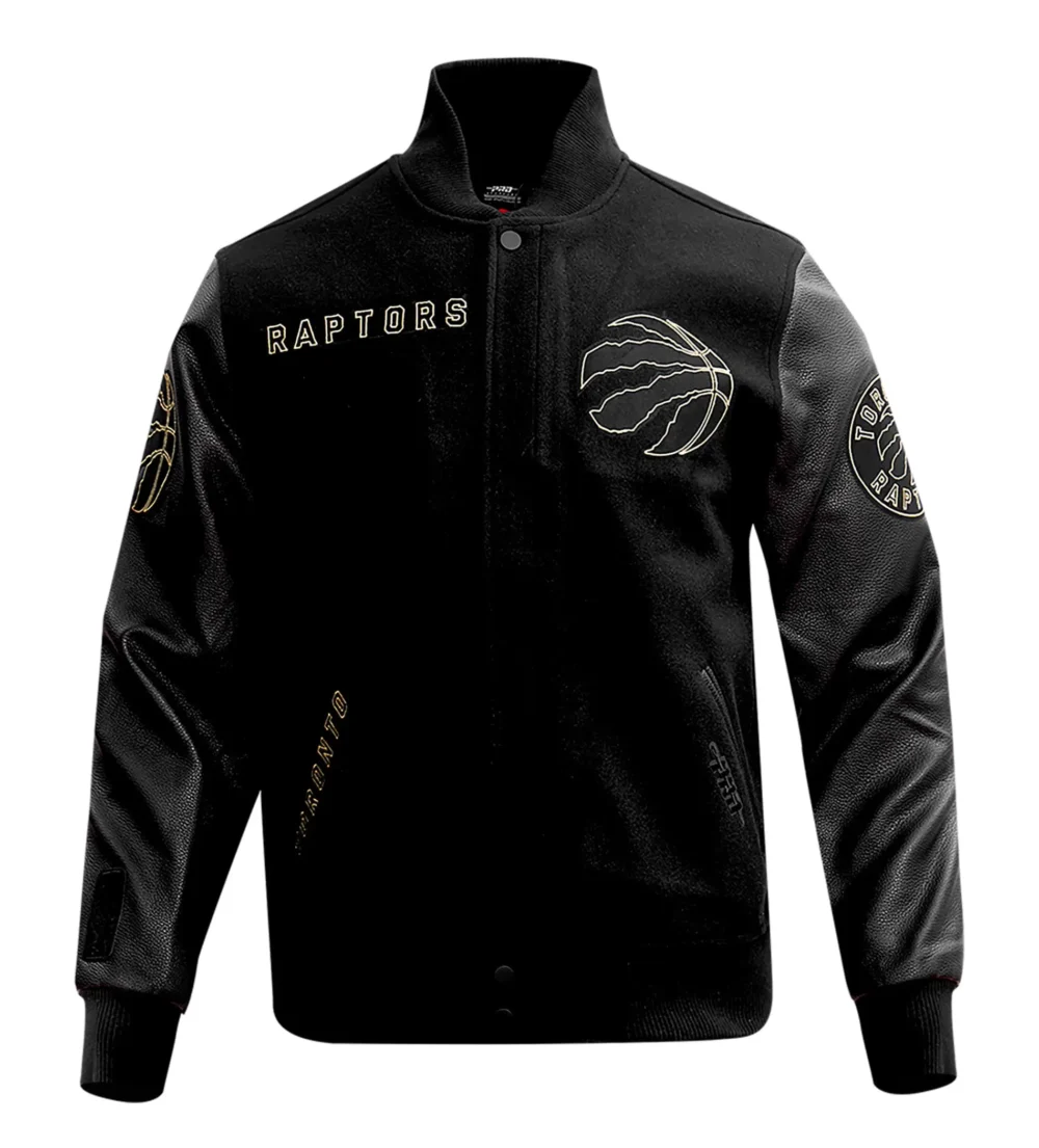 Toronto Raptors Pro Standard Black & Gold Varsity Jacket