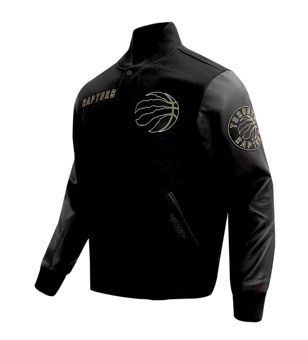 Toronto Raptors Pro Standard Black & Gold Varsity Jacket