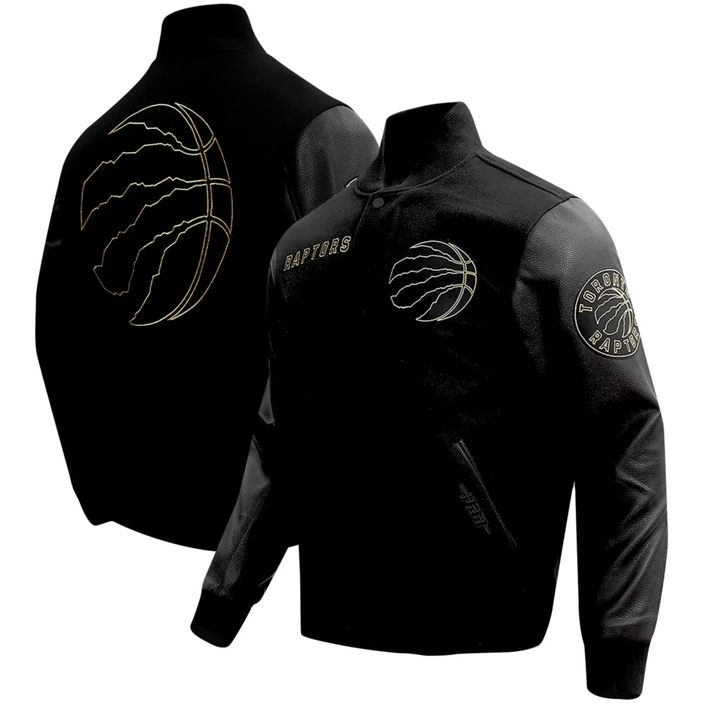 Toronto Raptors Pro Standard Black & Gold Varsity Jacket