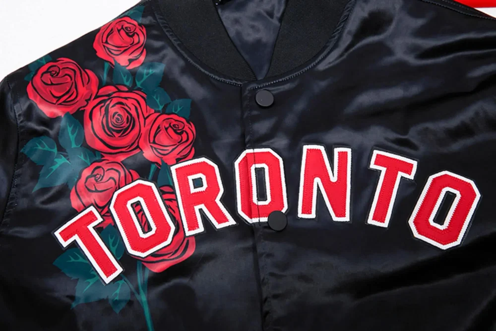 Toronto Raptors Pro Standard Roses Satin Varsity Jacket