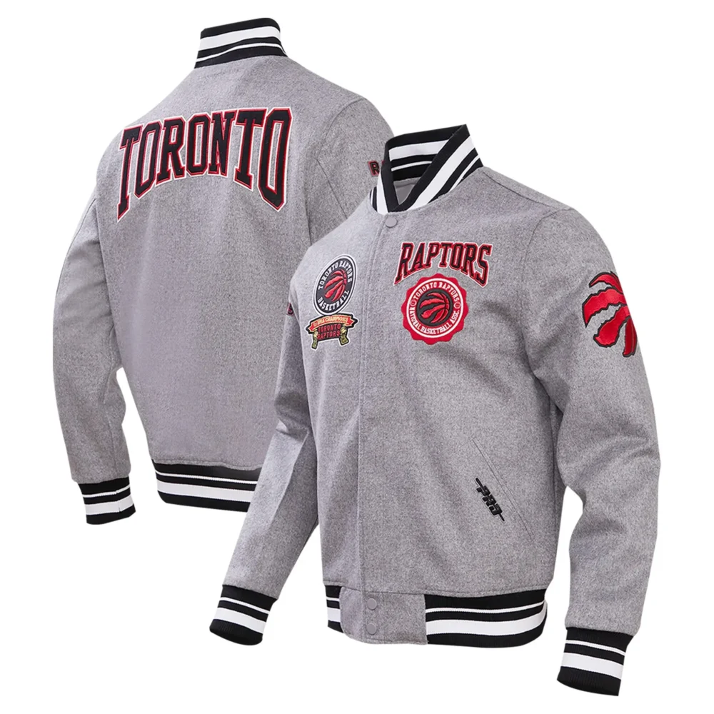 Toronto Raptors Pro Standard Crest Emblem Wool Varsity Jacket