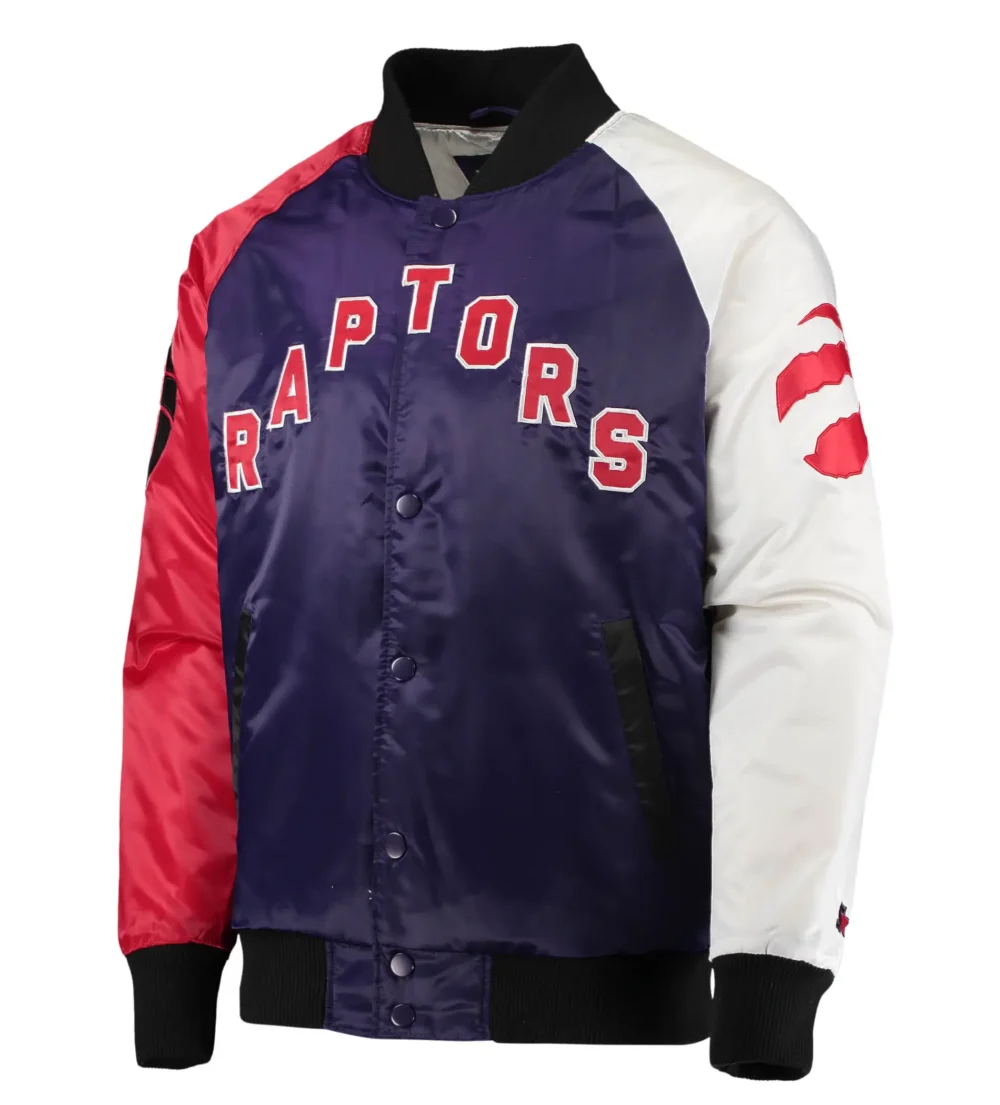 Toronto Raptors Starter Tricolor Remix Raglan Varsity Jacket