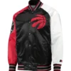 Toronto Raptors Starter Reliever Raglan Satin Varsity Jacket