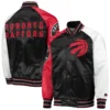 Toronto Raptors Starter Reliever Raglan Satin Varsity Jacket