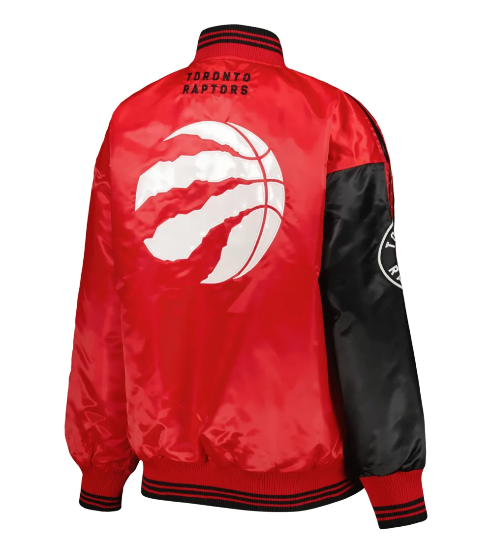 Toronto Raptors Starter Split Color block Satin Varsity Jacket