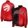 Toronto Raptors Starter Split Color block Satin Varsity Jacket