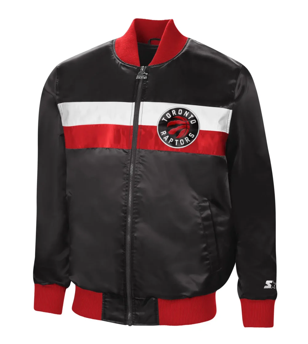 Toronto Raptors Starter The Ambassador Satin Varsity Jacket