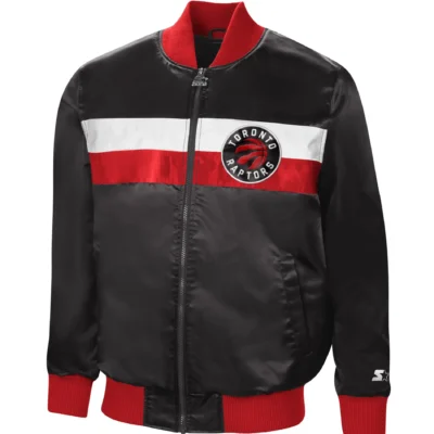 Toronto Raptors Starter The Ambassador Satin Varsity Jacket