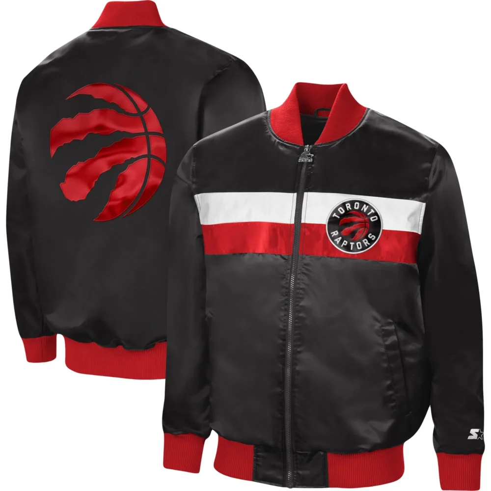 Toronto Raptors Starter The Ambassador Satin Varsity Jacket