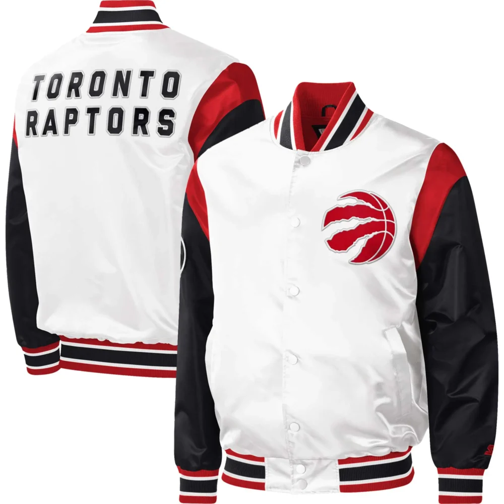 Toronto Raptors Starter Warmup Pitch Satin Varsity Jacket