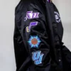 Utah Jazz Origins Black Varsity Satin Jacket